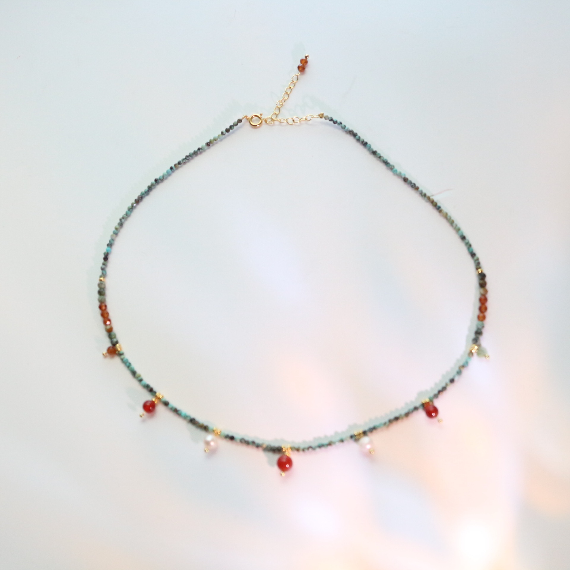 Dopamine Natural Stone Jewelry 18K Gold Plated Agate Turquoise Necklace Bracelet Ring Earrings Women