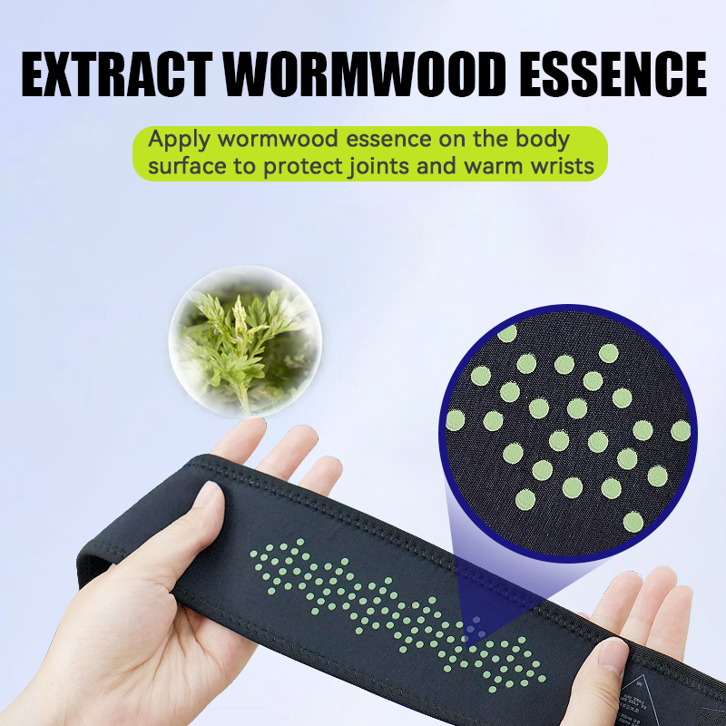 Herbal Mugwort Wrist Wrap Light Compression Support Strap