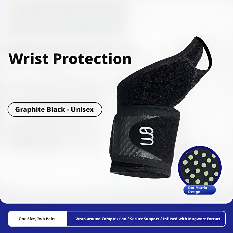 Herbal Mugwort Wrist Wrap Light Compression Support Strap