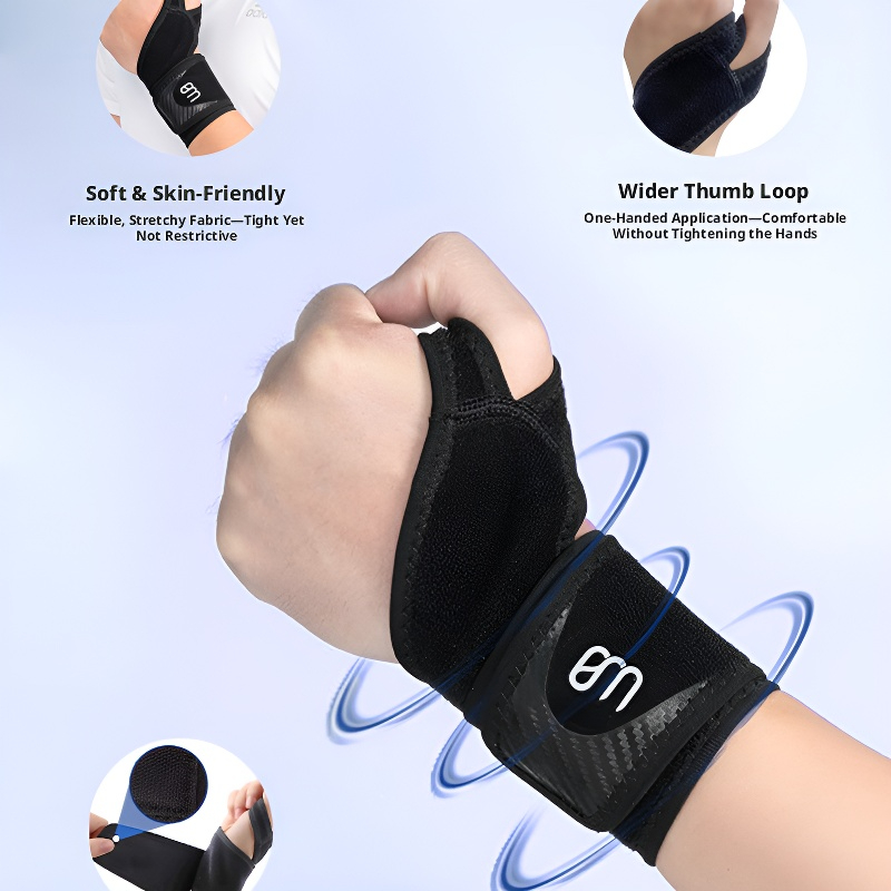 Herbal Mugwort Wrist Wrap Light Compression Support Strap