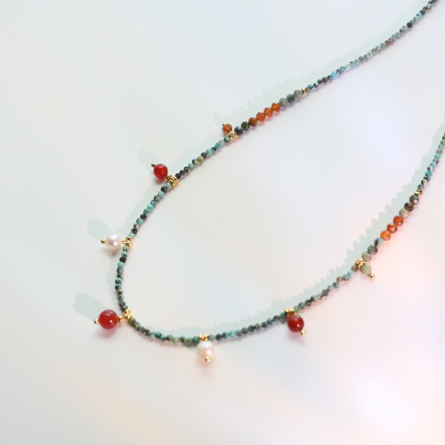 Dopamine Natural Stone Jewelry 18K Gold Plated Agate Turquoise Necklace Bracelet Ring Earrings Women