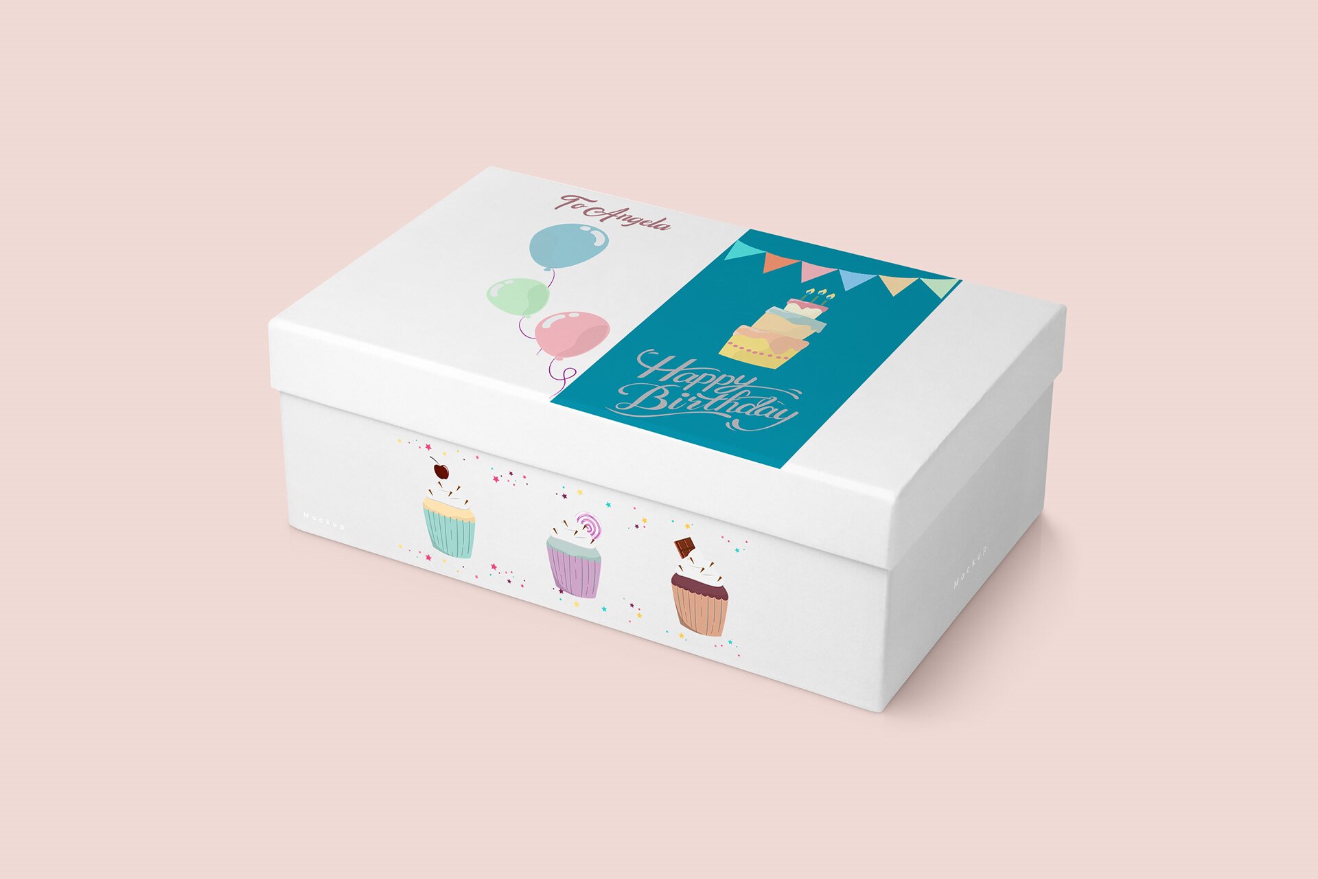 Birthday Theme Lid And Base Gift Box