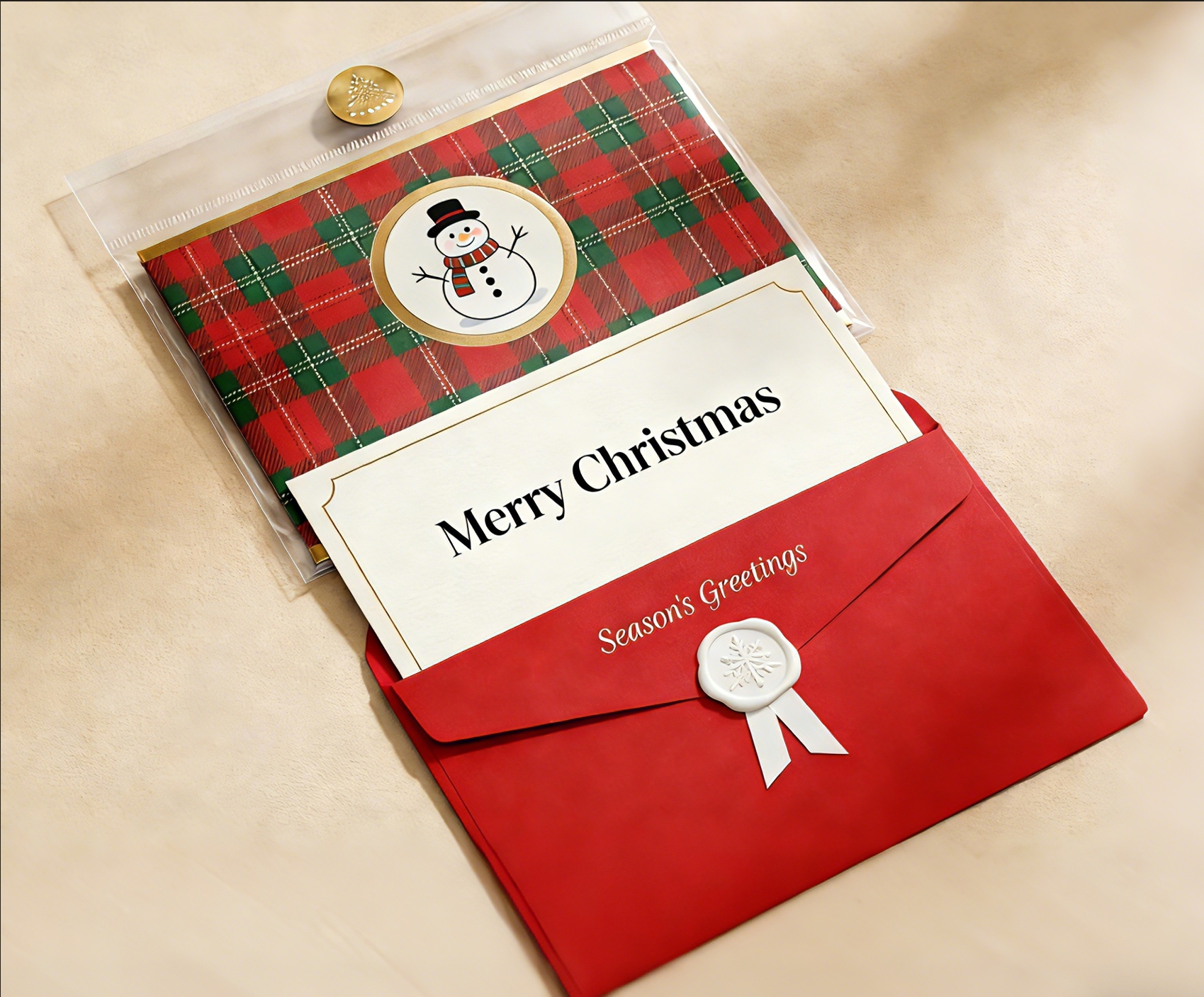 Holiday Greeting Card and Envelope Set