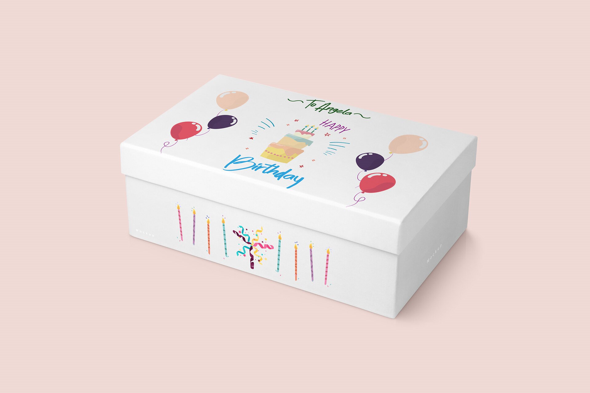 Custom Birthday Lid And Base Gift Box