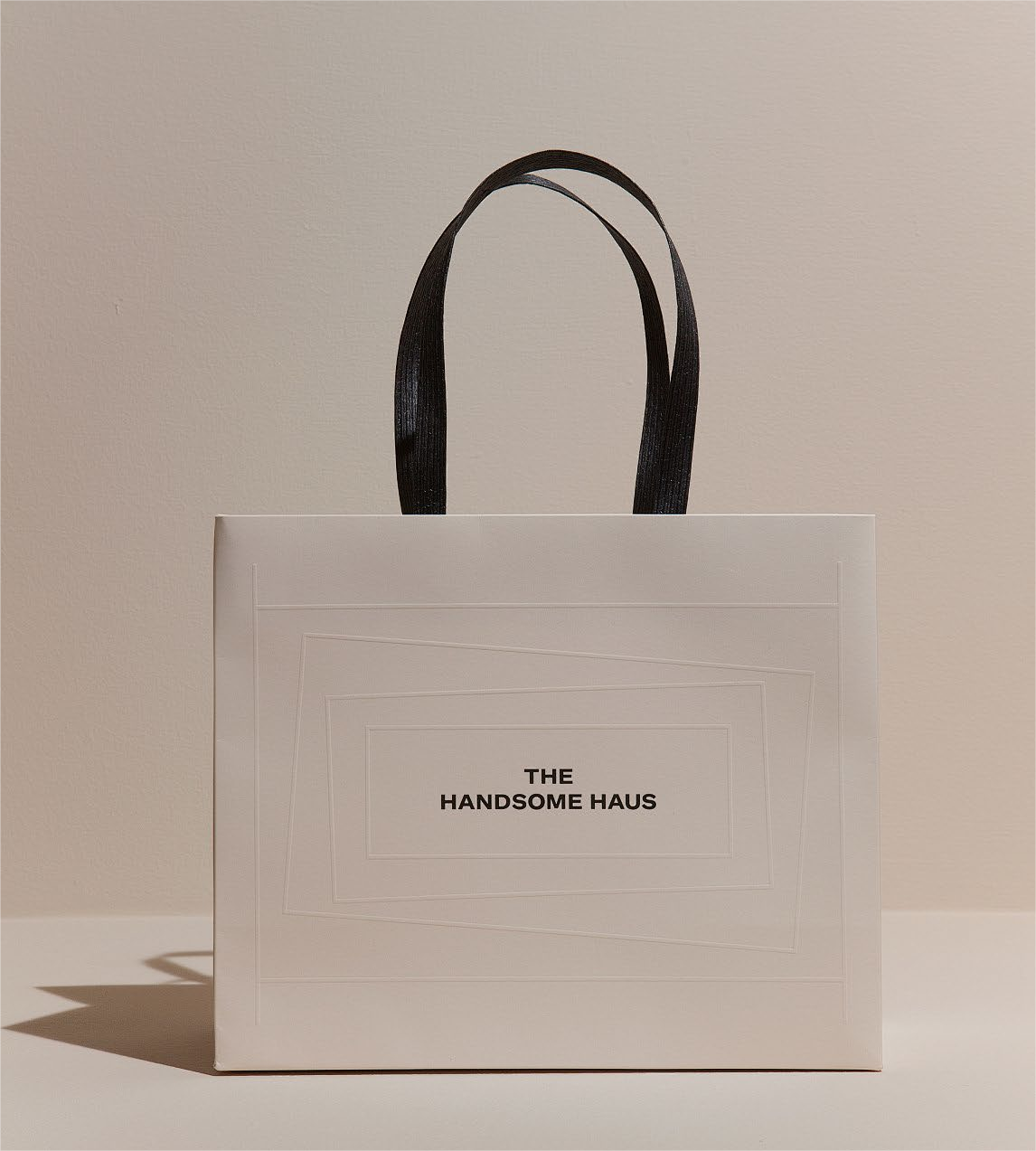 Custom Luxury Paper Shopping Bag With Ribbon Handle