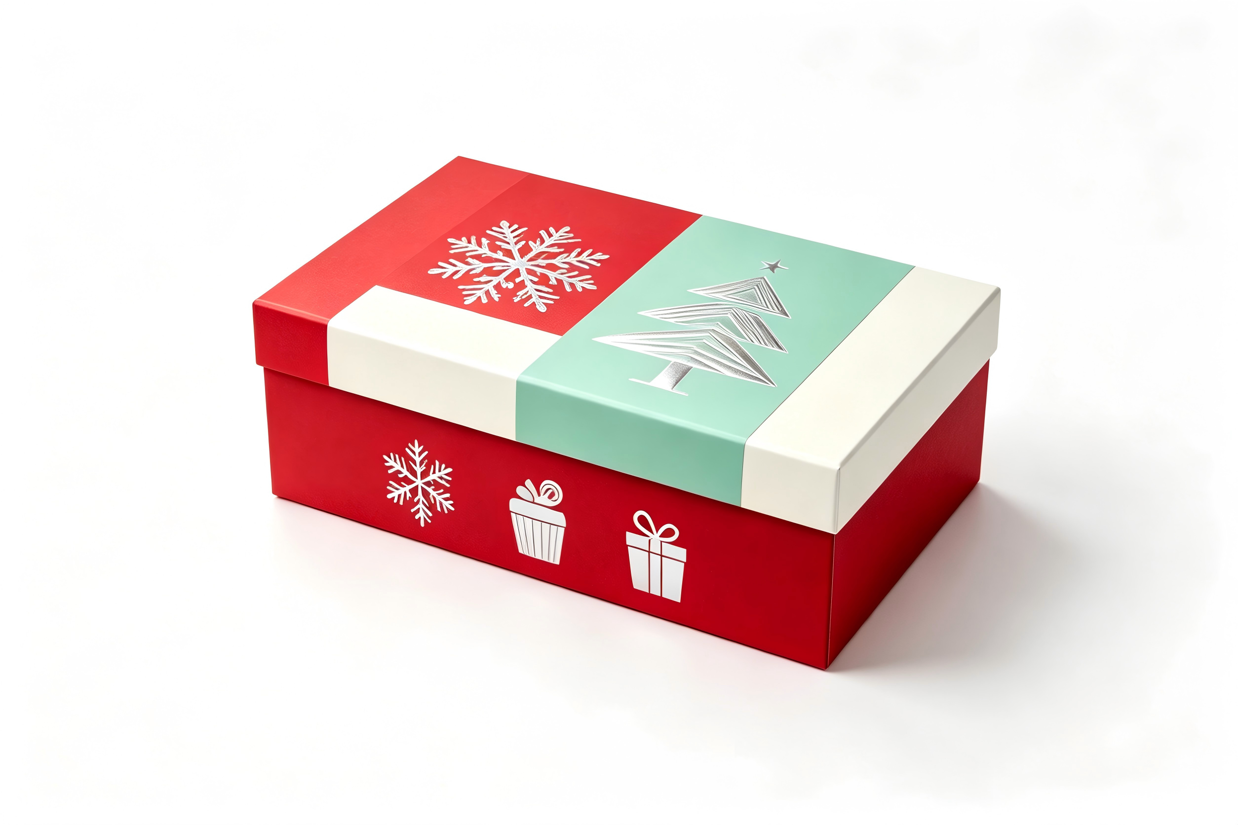 Modern Christmas Lid & Base Box