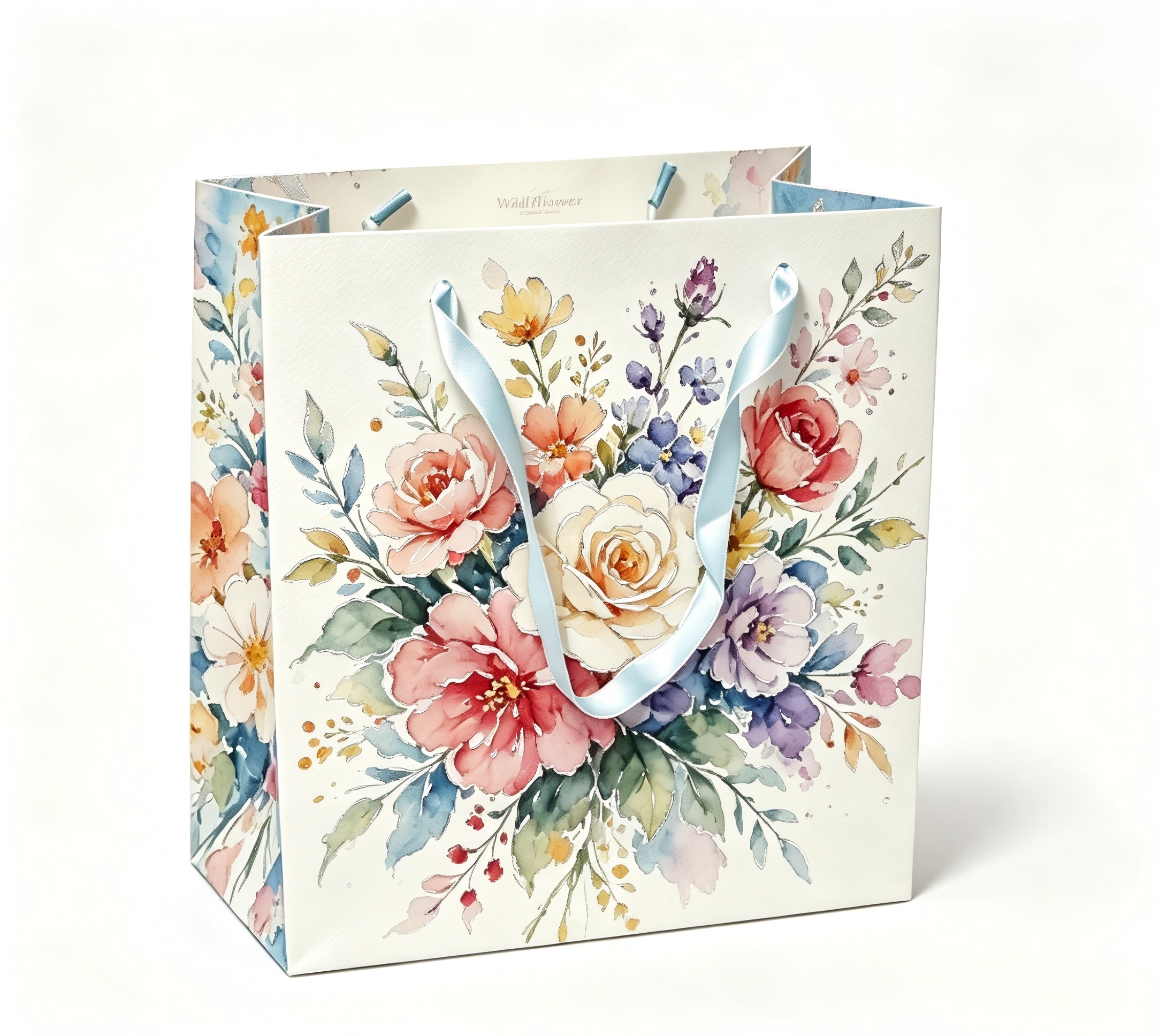 Watercolor Floral Gift Bag