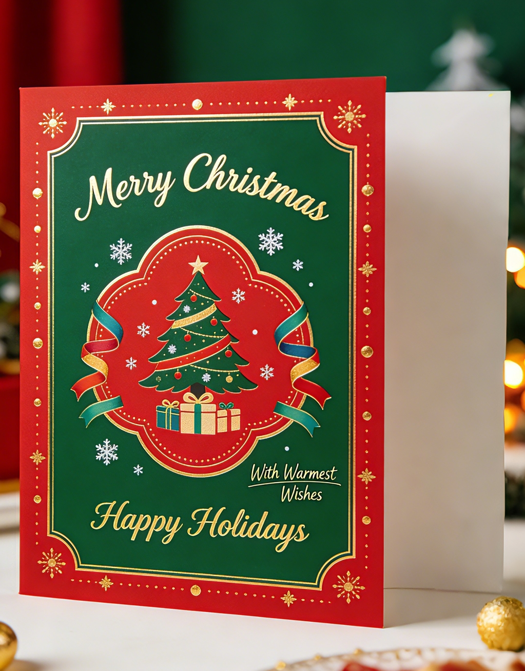 Gold Foil Printed Christmas Cards