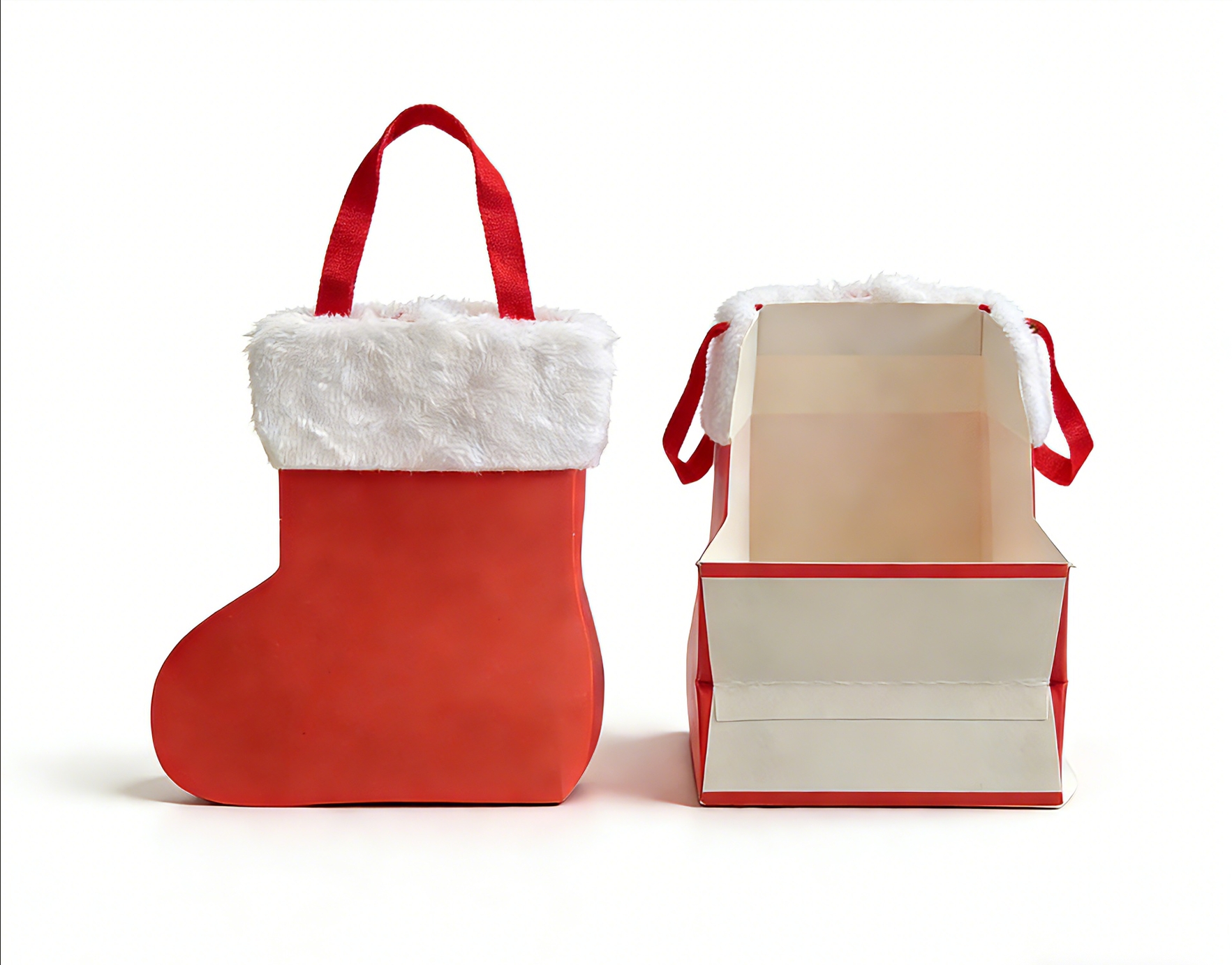 Custom Christmas Stocking Shaped Paper Gift Bag