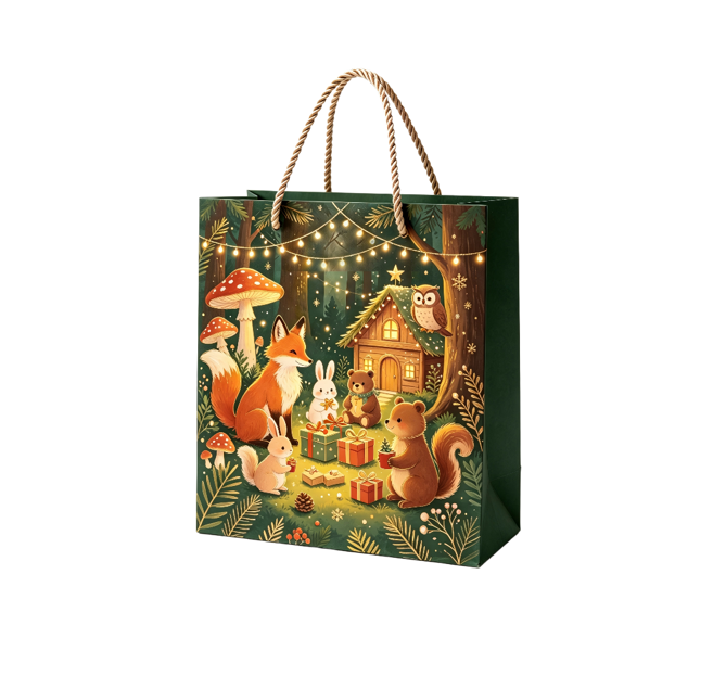 Woodland Christmas Gift Bag