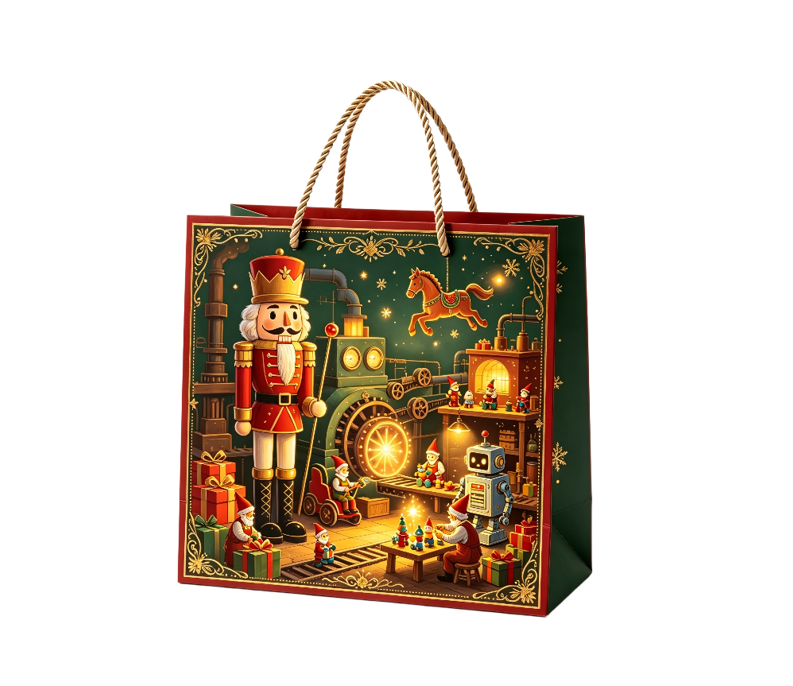 Nutcracker Christmas Gift Bag