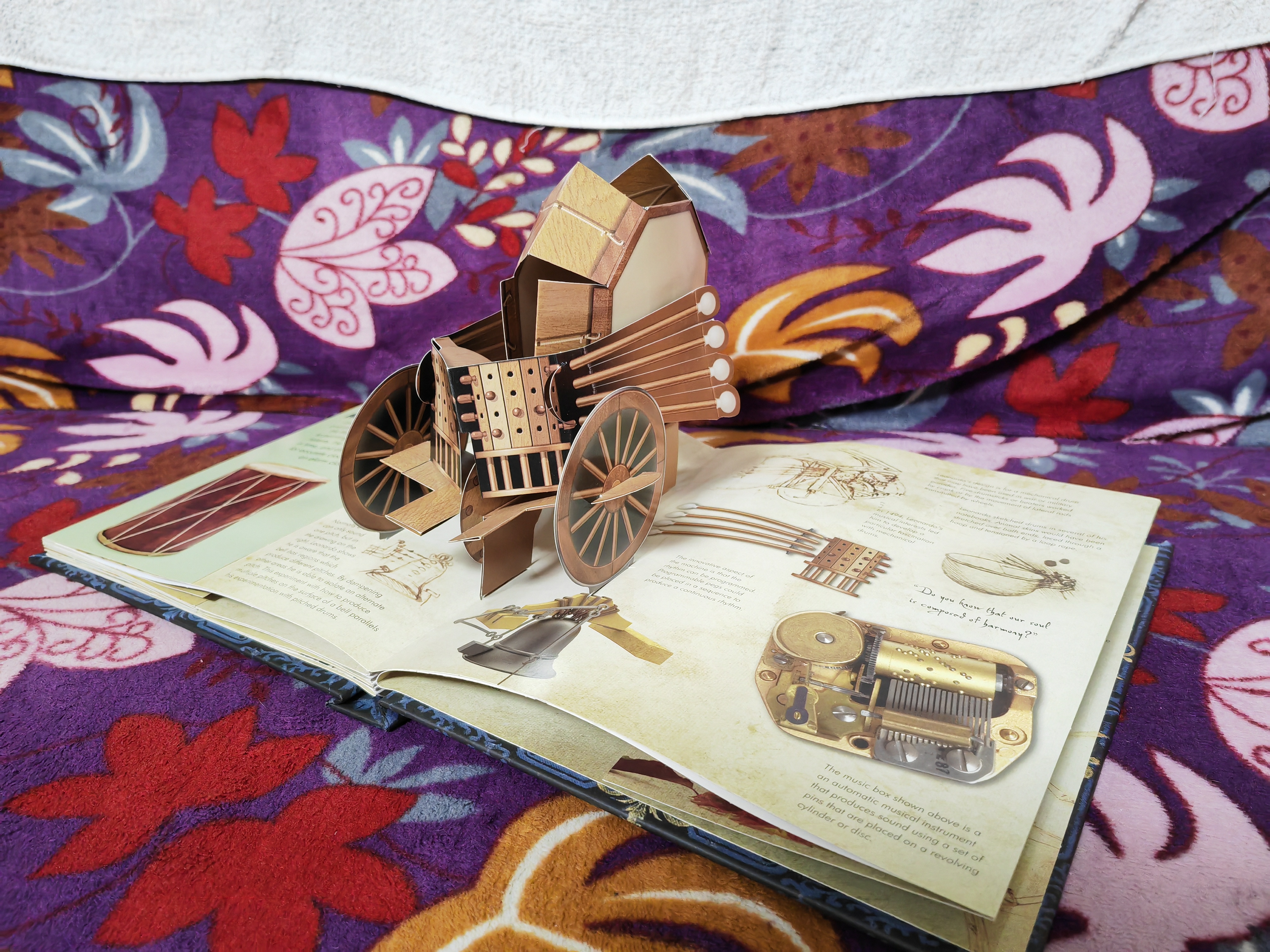 Vintage Music Wagon 3D Pop Up Book