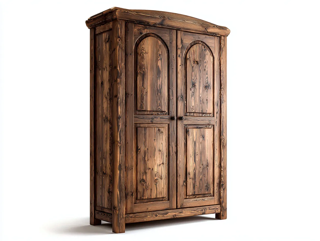 Armadio-legno massello-118x56x192 cm-marrone-stile rustico-Havenmyloft