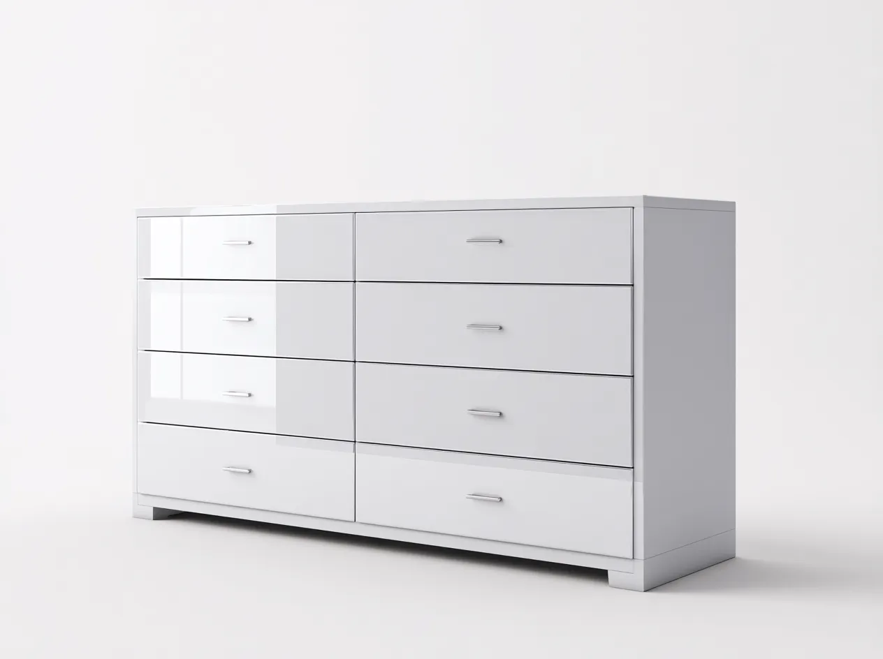 Cassettiera-legno-160x48x78 cm-bianco-stile moderno-Havenmyloft