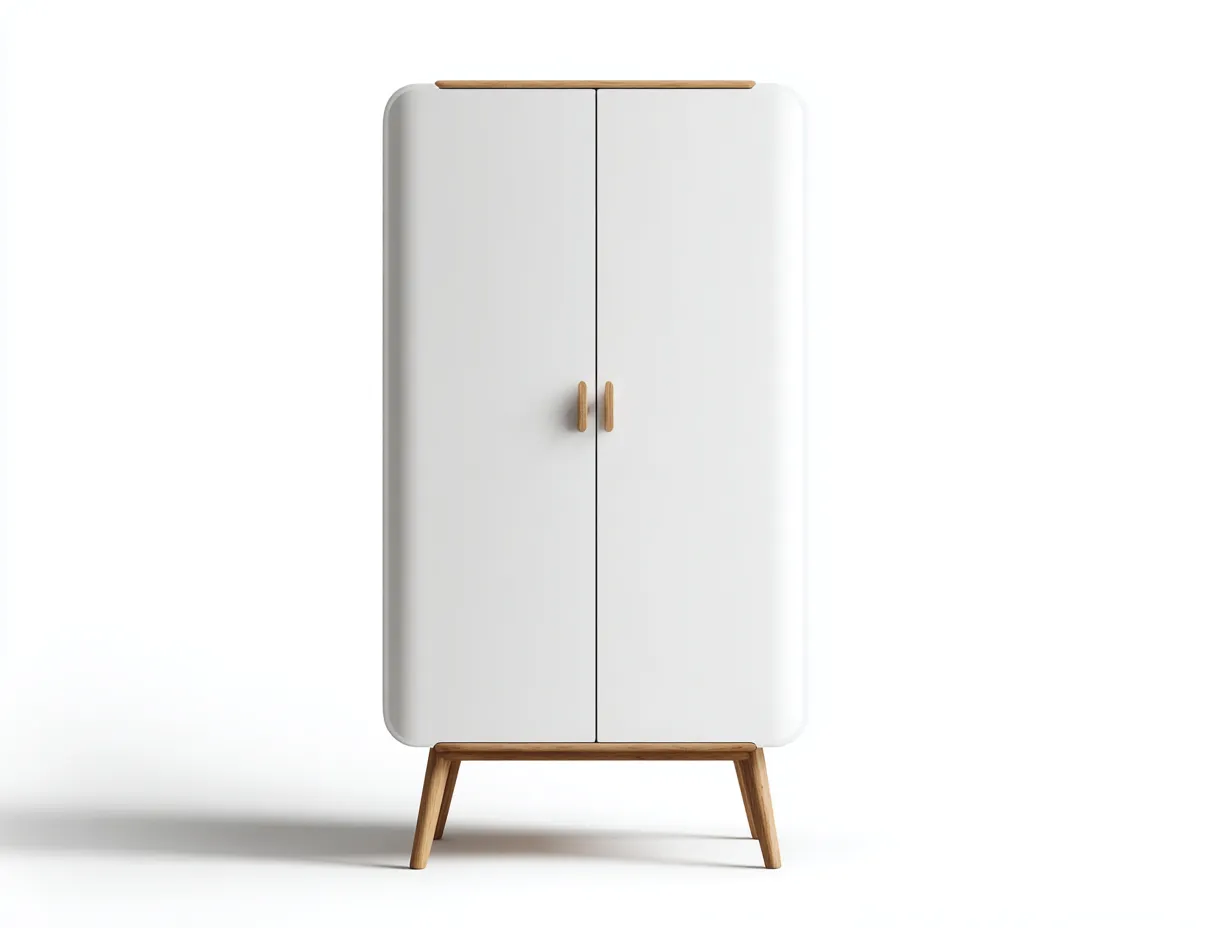 Armadio a 2 ante-legno-MDF-96x52x178 cm-bianco-stile nordico-Oakmyshop