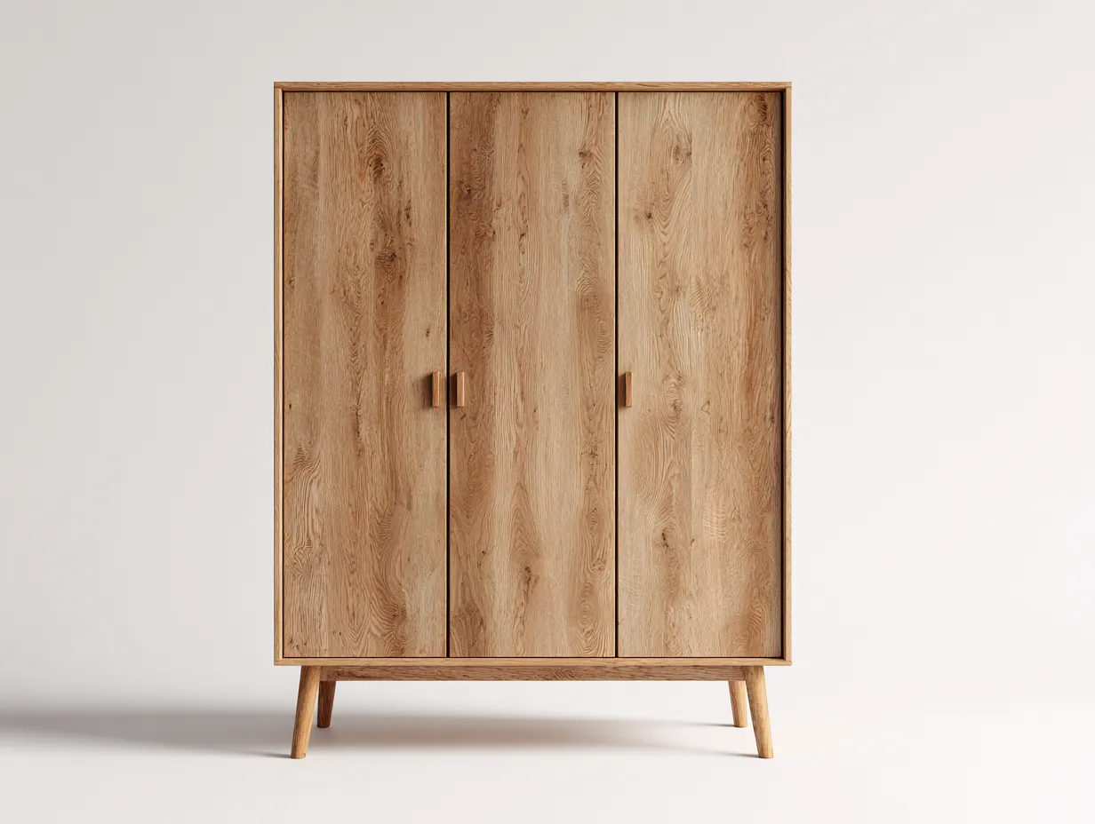 Armadio - legno - 135x58x190 cm - marrone - stile moderno-Sofagolab