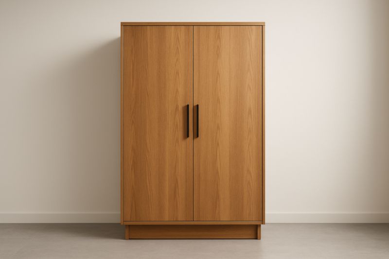 Armoire en Bois MDF avec Portes en Chêne