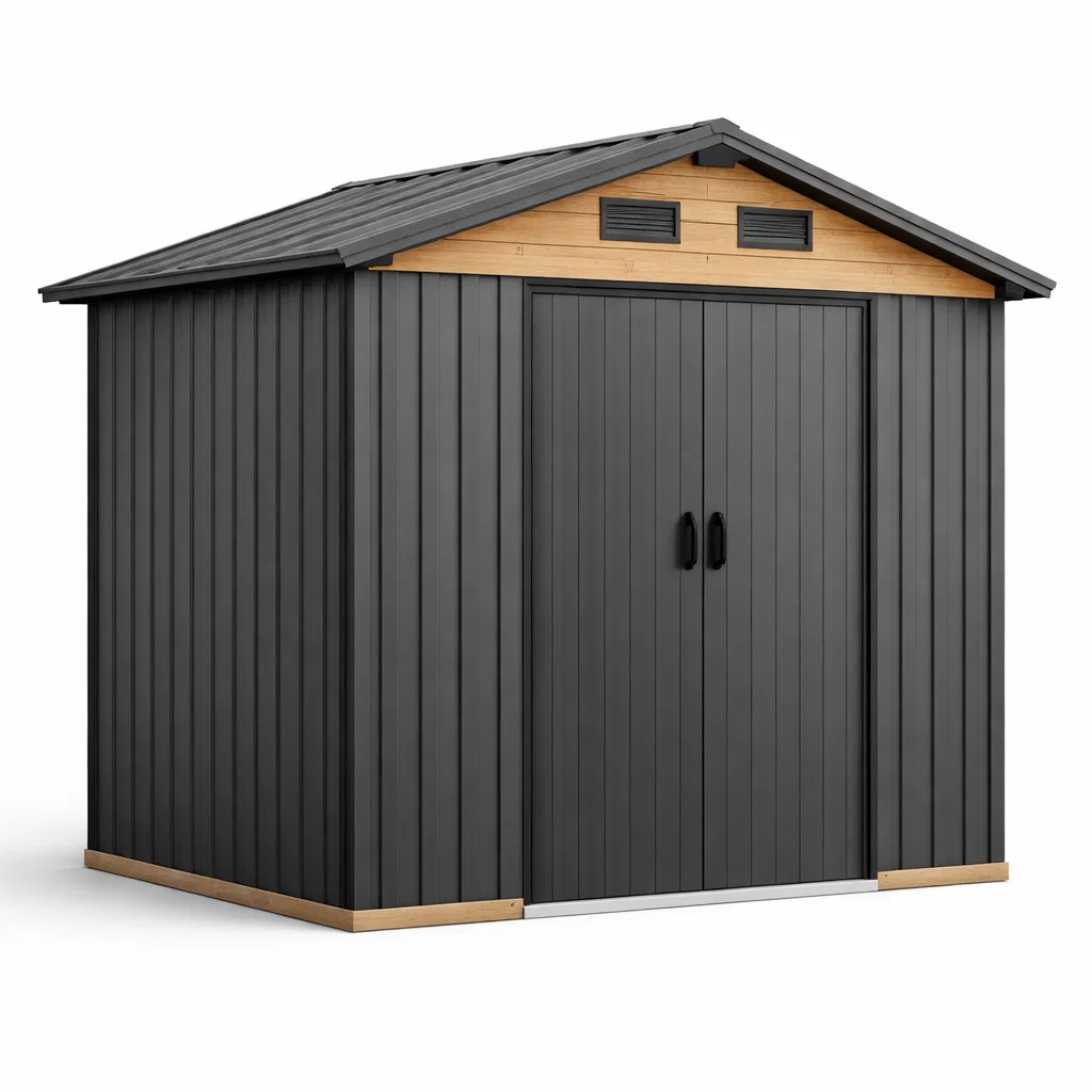 Abri de jardin en métal gris foncé-Cosy Cab Ine