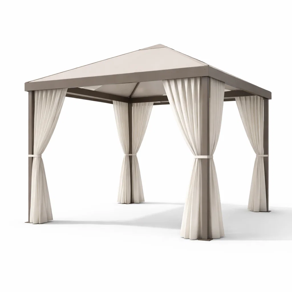 Pavillon de jardin en acier et polyester beige-Cosy Cab Ine