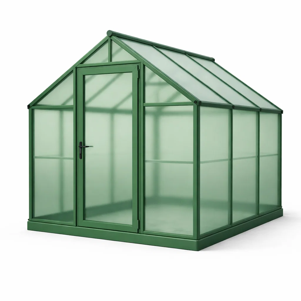 Serre en aluminium avec panneaux en polycarbonate vert-Cosy Cab Ine