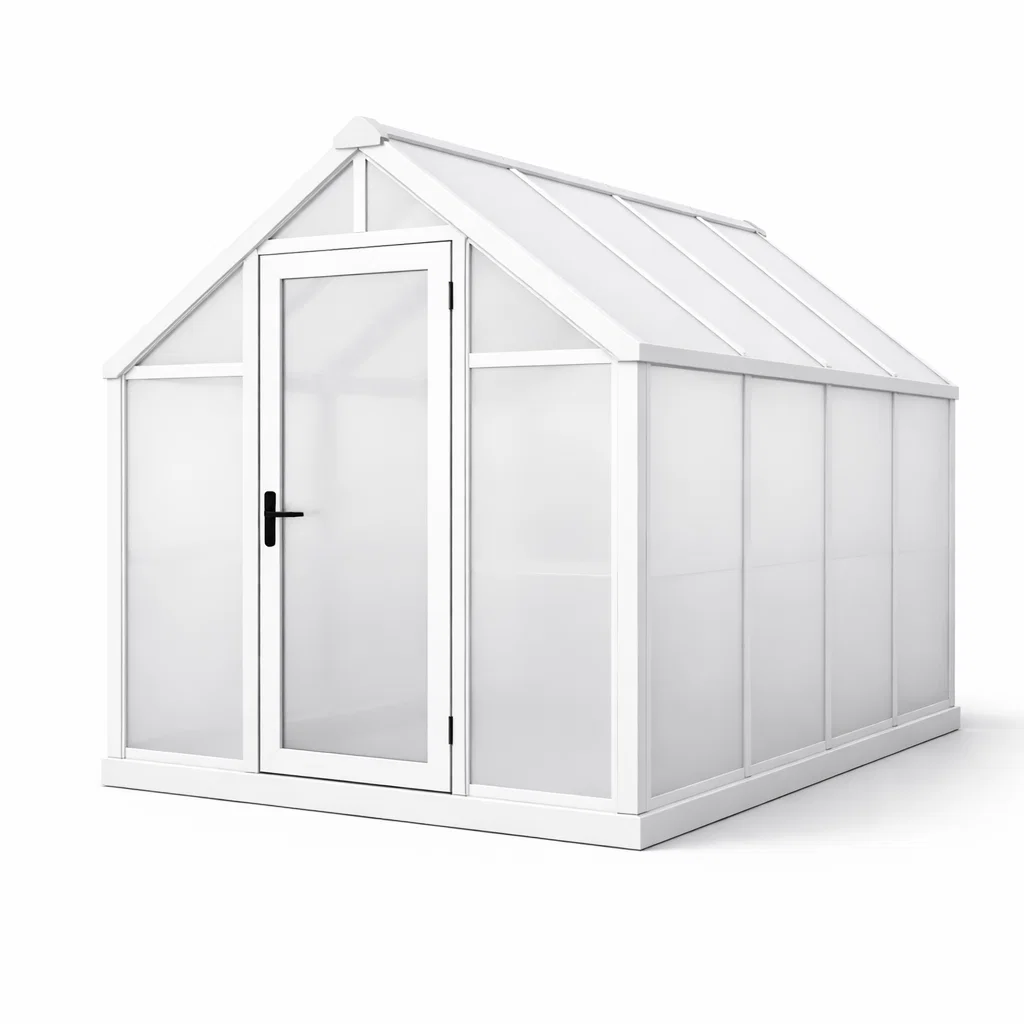 Serre de jardin en aluminium et polycarbonate blanc-Cosy Cab Ine