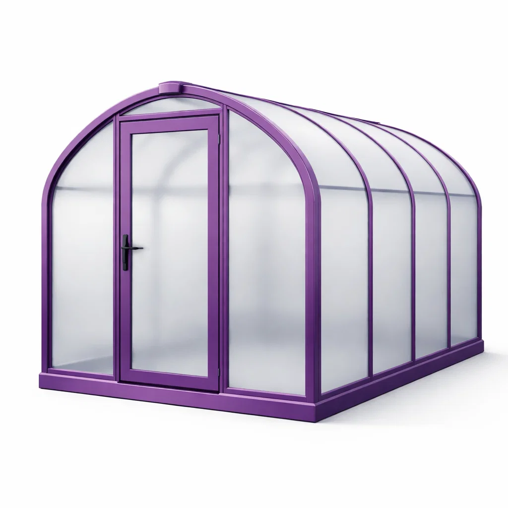 Serre de jardin en aluminium et polycarbonate violet-Cosy Cab Ine