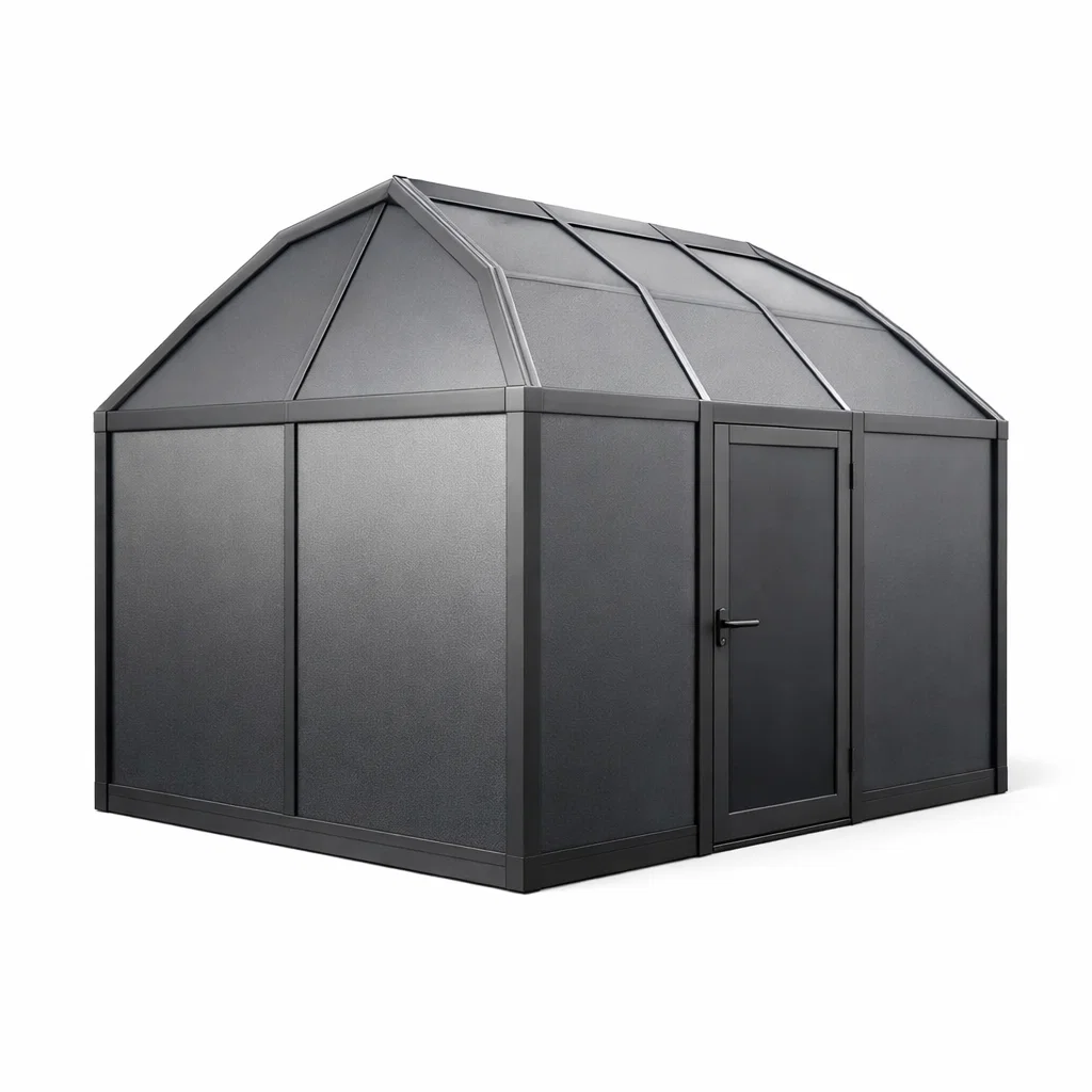 Serre en polycarbonate et aluminium anthracite-Cosy Cab Ine