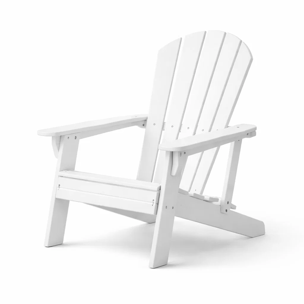 Chaise Adirondack en bois composite blanc-Cosy Cab Ine