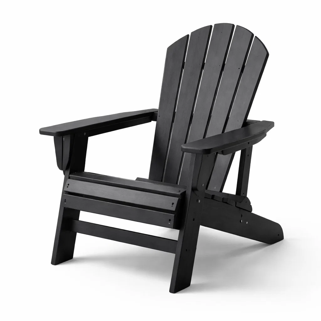 Chaise Adirondack en bois noir-Cosy Cab Ine
