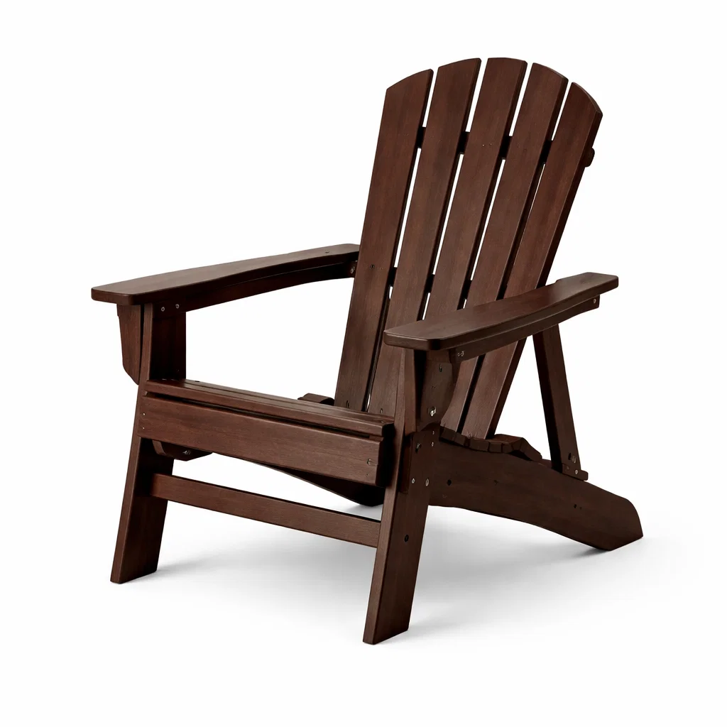 Chaise Adirondack extérieure en bois dur brun-Cosy Cab Ine