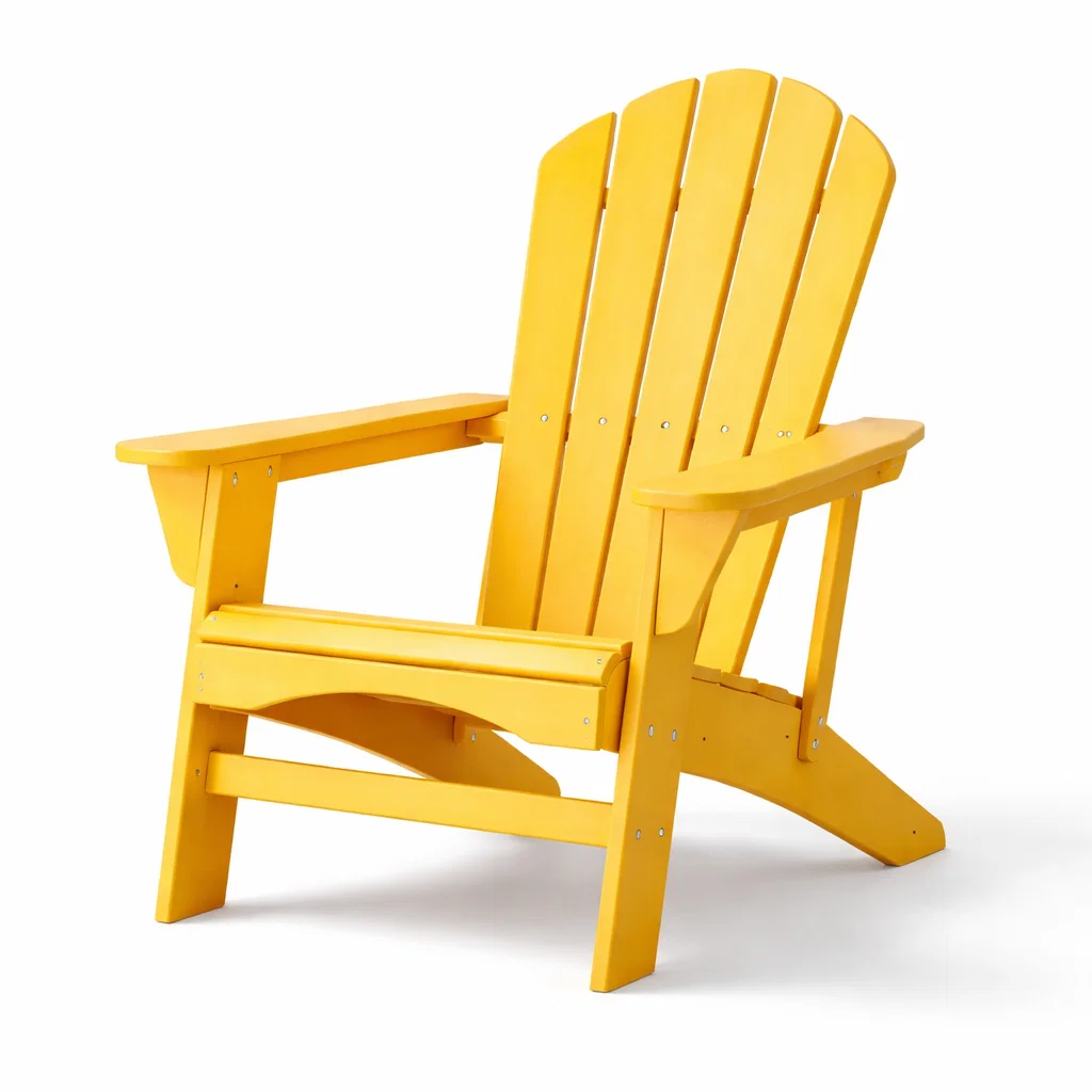 Chaise Adirondack en bois composite jaune-Cosy Cab Ine