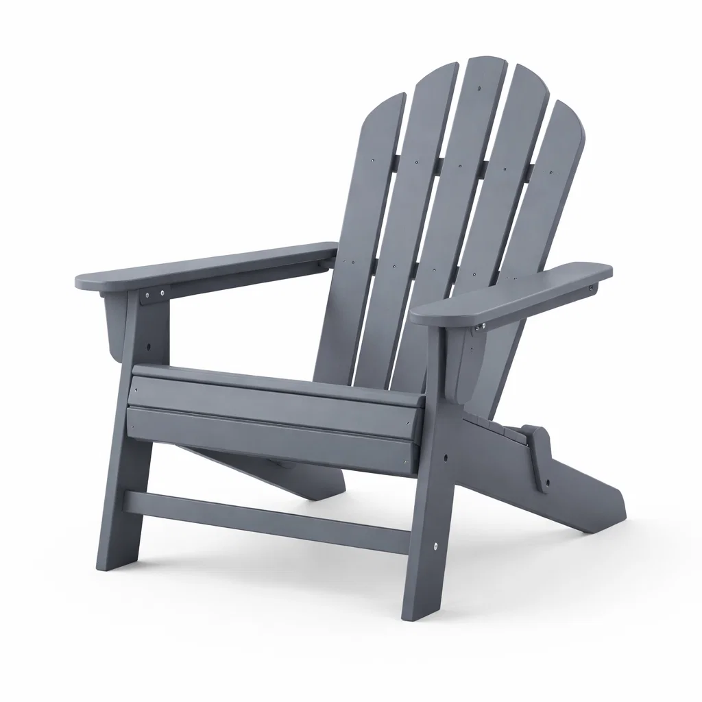 Chaise Adirondack en bois composite gris-Cosy Cab Ine