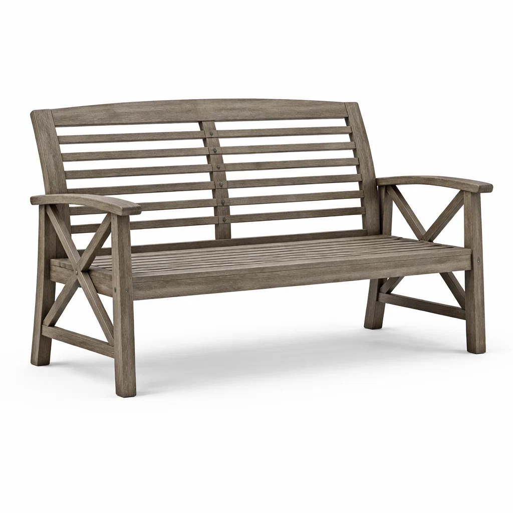 Banc de jardin en bois gris-Cosy Cab Ine