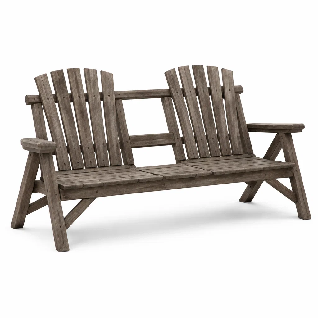 Banc de jardin en bois massif brun-Cosy Cab Ine