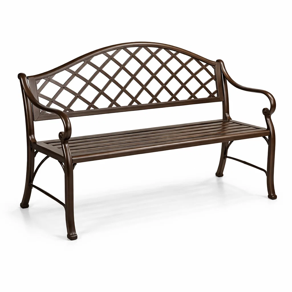 Banc de jardin en métal brun-Cosy Cab Ine