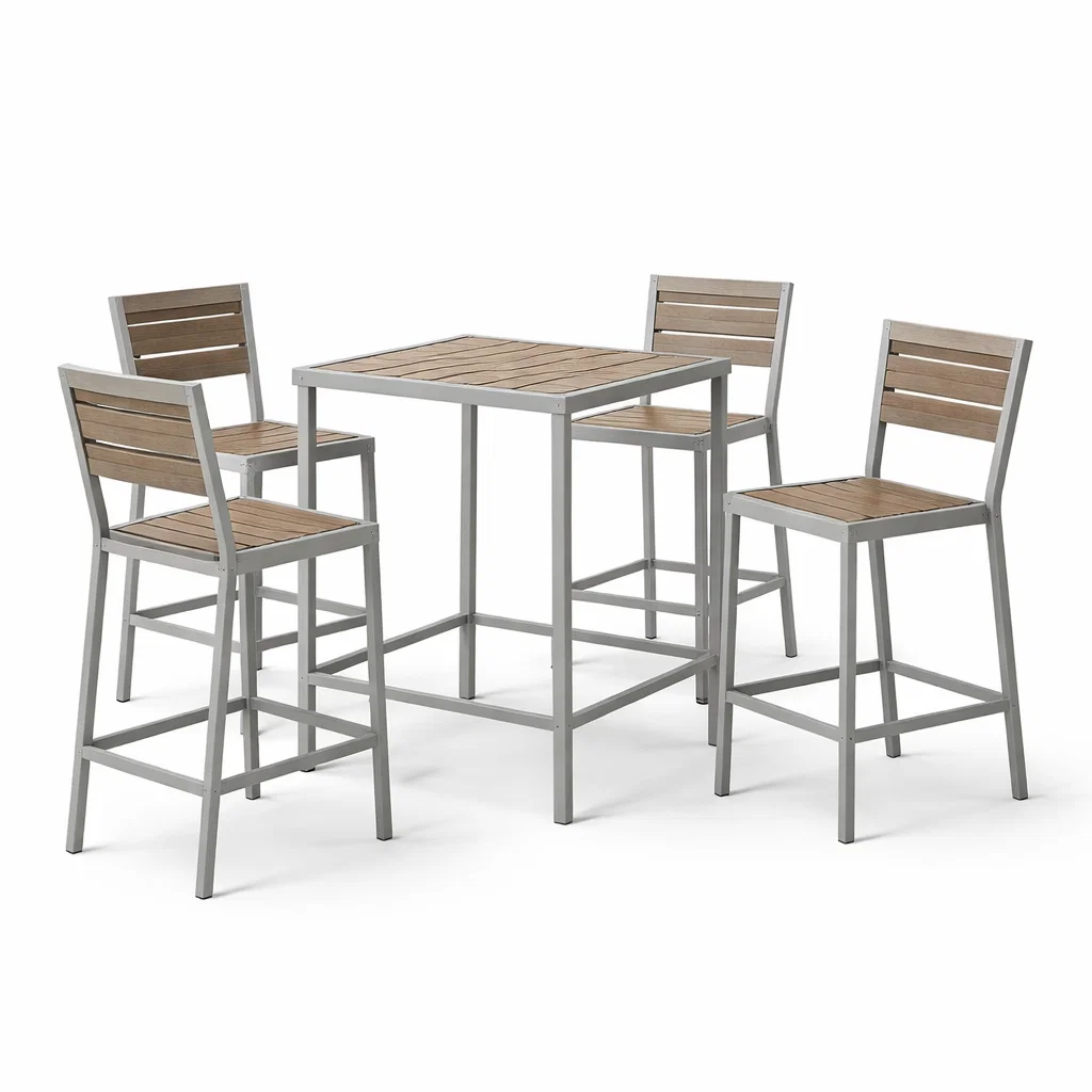 Ensemble de bar en aluminium et bois composite-Cosy Cab Ine