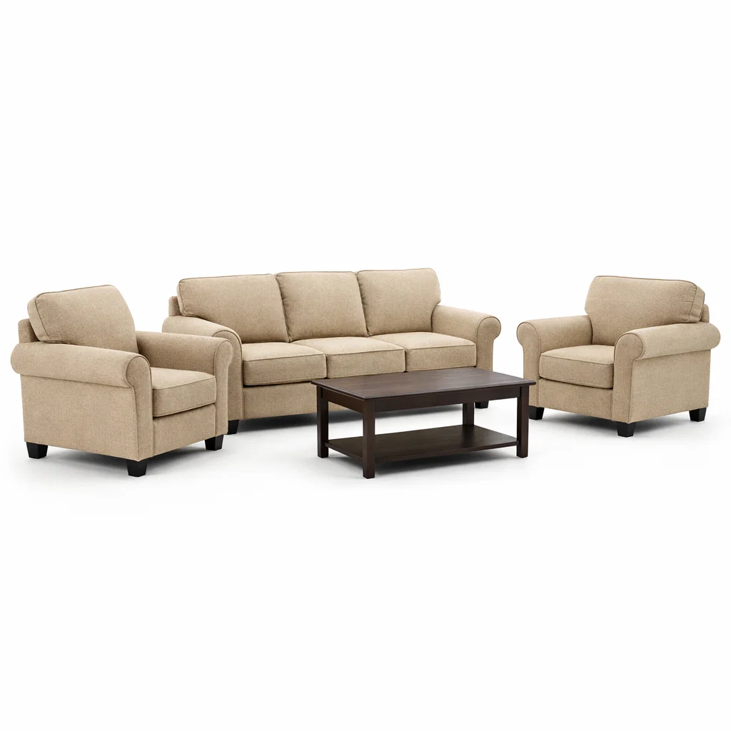 Ensemble de canapés en lin avec fauteuils-Cosy Cab Ine