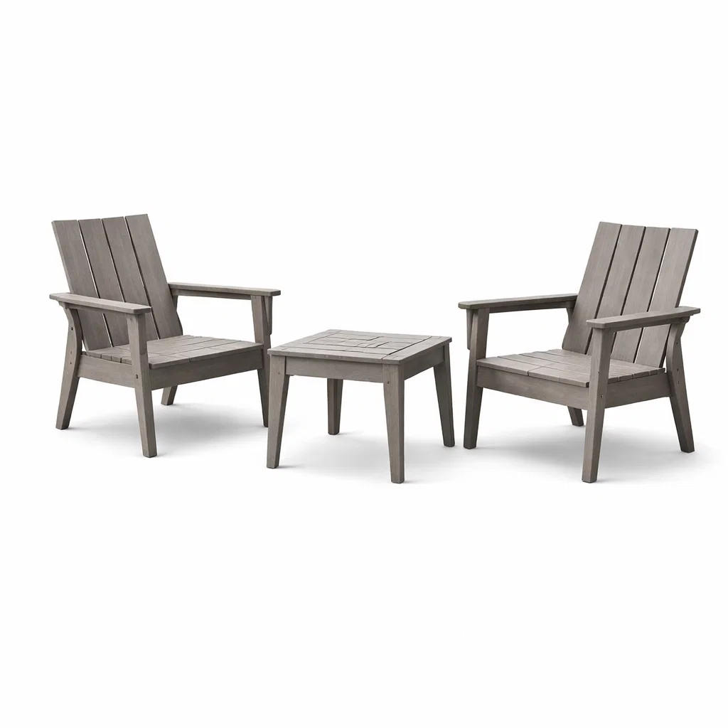 Ensemble de détente d’extérieur en bois composite gris-Cosy Cab Ine