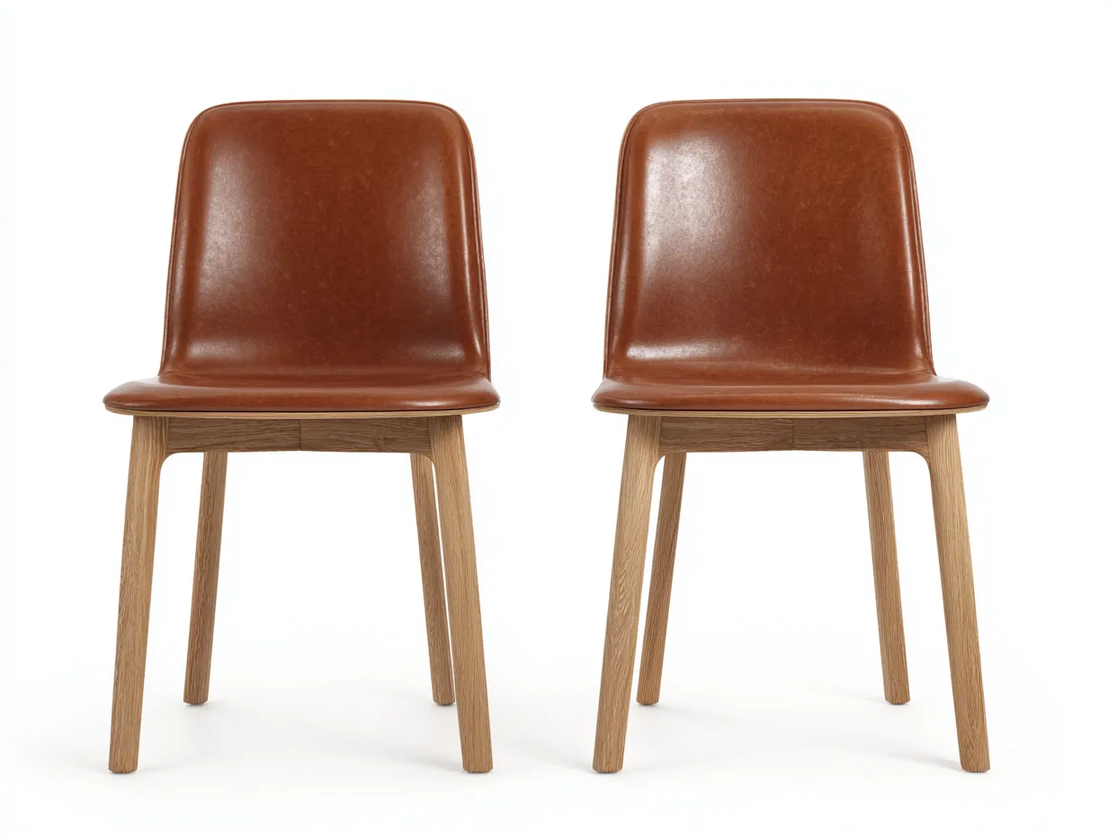 Chaise de salle à manger avec assise ergonomique et pieds en bois 55x50x82 cm - brun - design moderne-Cozymynest