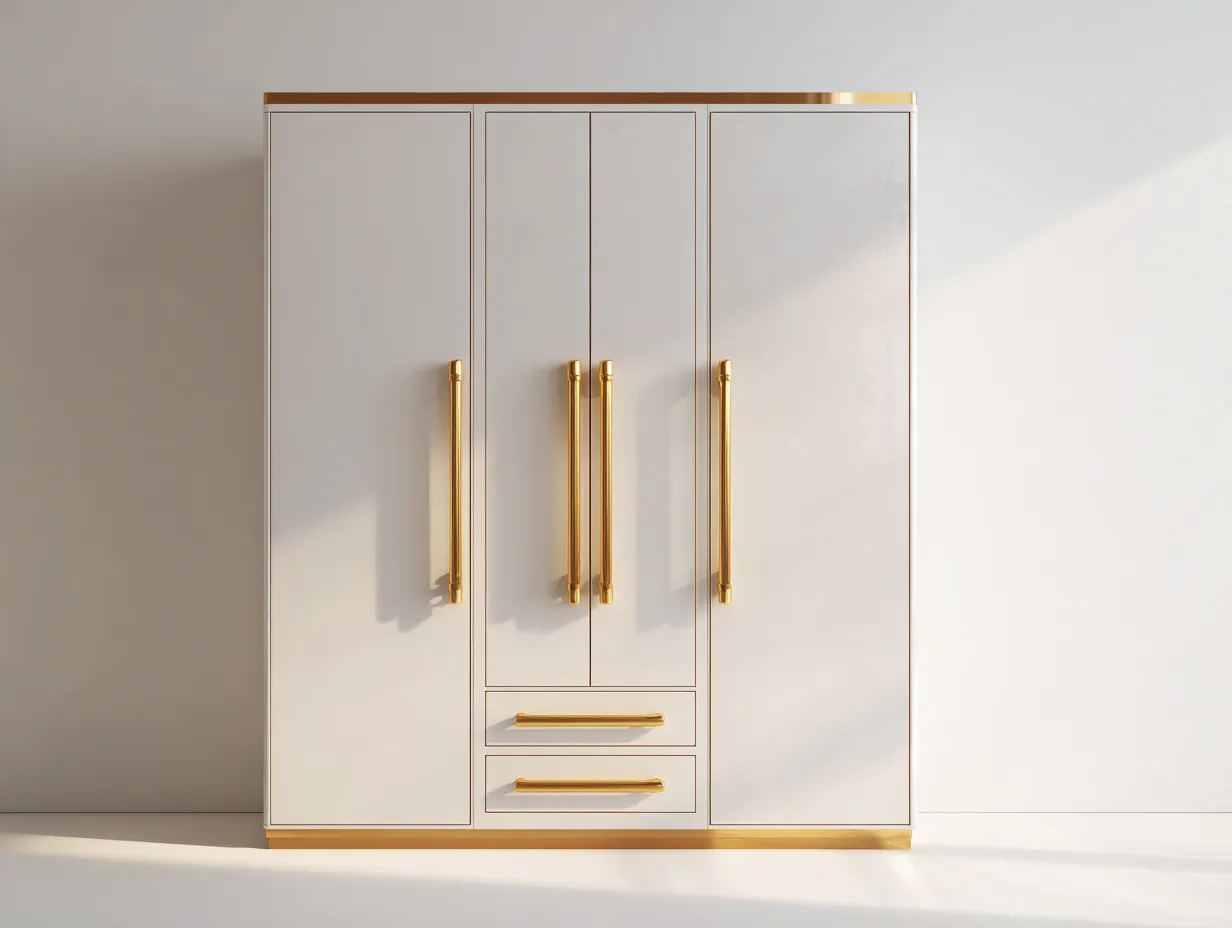 Armadio a 4 ante-legno-185x56x200 cm-bianco-stile classico-Pinegetbase