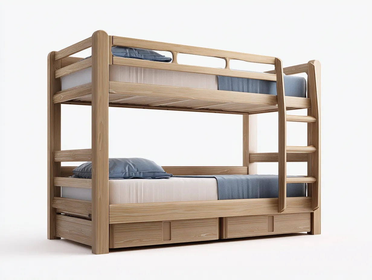 Letto matrimoniale-Legno-220x110x176 cm-Naturale-Stile moderno-Pinegetbase