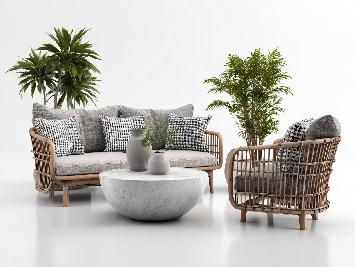 Divani da esterno-rattan-188x90x80cm-marrone-grigio-bianco-design moderno-Luxeuppad