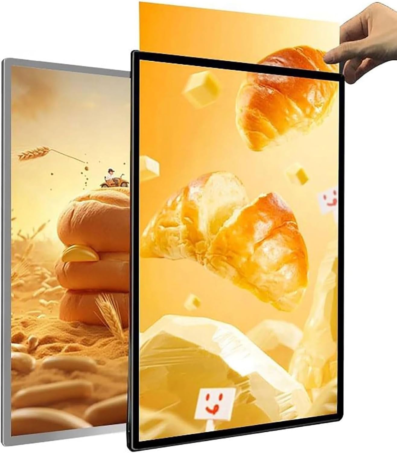 Marco Led Para Pósteres, Caja de Luz Led con Marco Ultrafino, Para Publicidad con Panel de Menú, Para Restaurantes, Bares, Tiendas y Cafeterías A4(80 * 120)-Craftgethaus