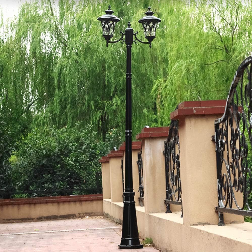 Linterna de Pared de Aluminio Fundido a presión Europea de 2 Luces Impermeable Ip45 Lámpara de Pared antioxidante para jardín al Aire Libre Enchufe Retro Tradicional E27 Cubierta para Lluvia Externa-Craftgethaus