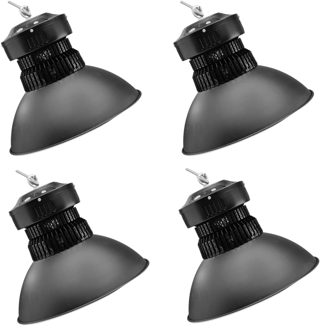 Jandei - Pack x4 Campana LED Industrial 200W 6000K, SMD3030, 20.000 Lúmenes, Luz Blanca Fría, IP20 para Interiores, Iluminación Profesional para Talleres, Almacenes y Espacios Comerciales-Craftgethaus