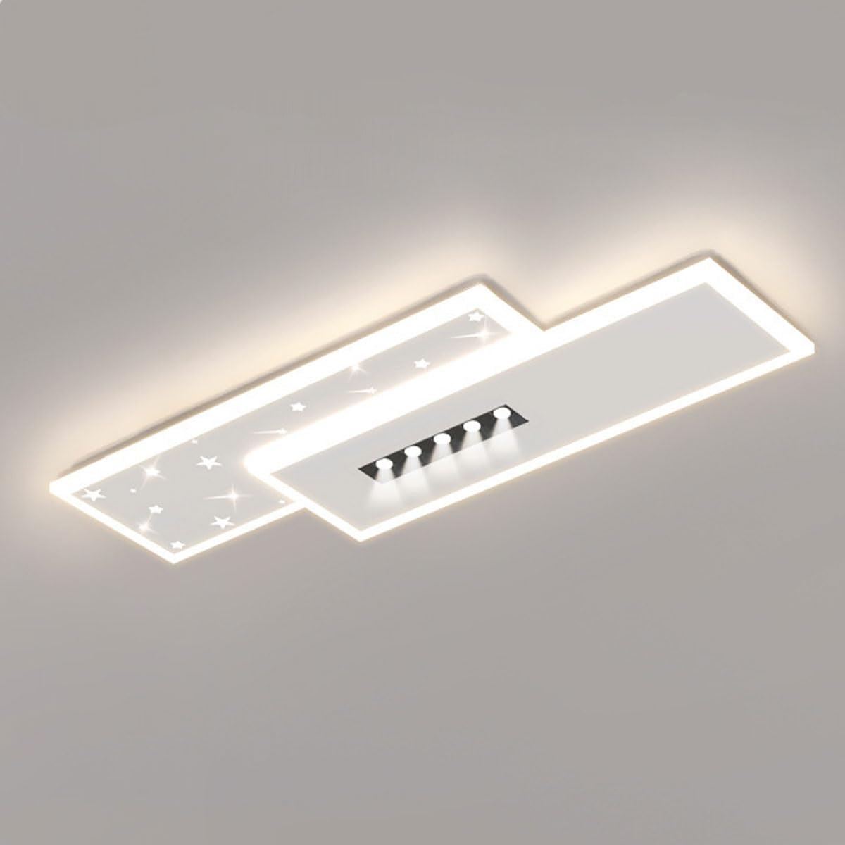 Lámpara de techo alargada para pasillo, pantalla acrílica, iluminación plana, sencilla y moderna. Ideal para entradas, estudios y guardarropas.-Craftgethaus