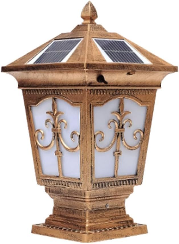 Lante Vinta Gla Colu La wi Pi Mou Bas Mode f FL Surfa Pat Gard Decorati Pedest Light ，Tapa para lámpara de Pilar Exterior(D,28CM)-Craftgethaus