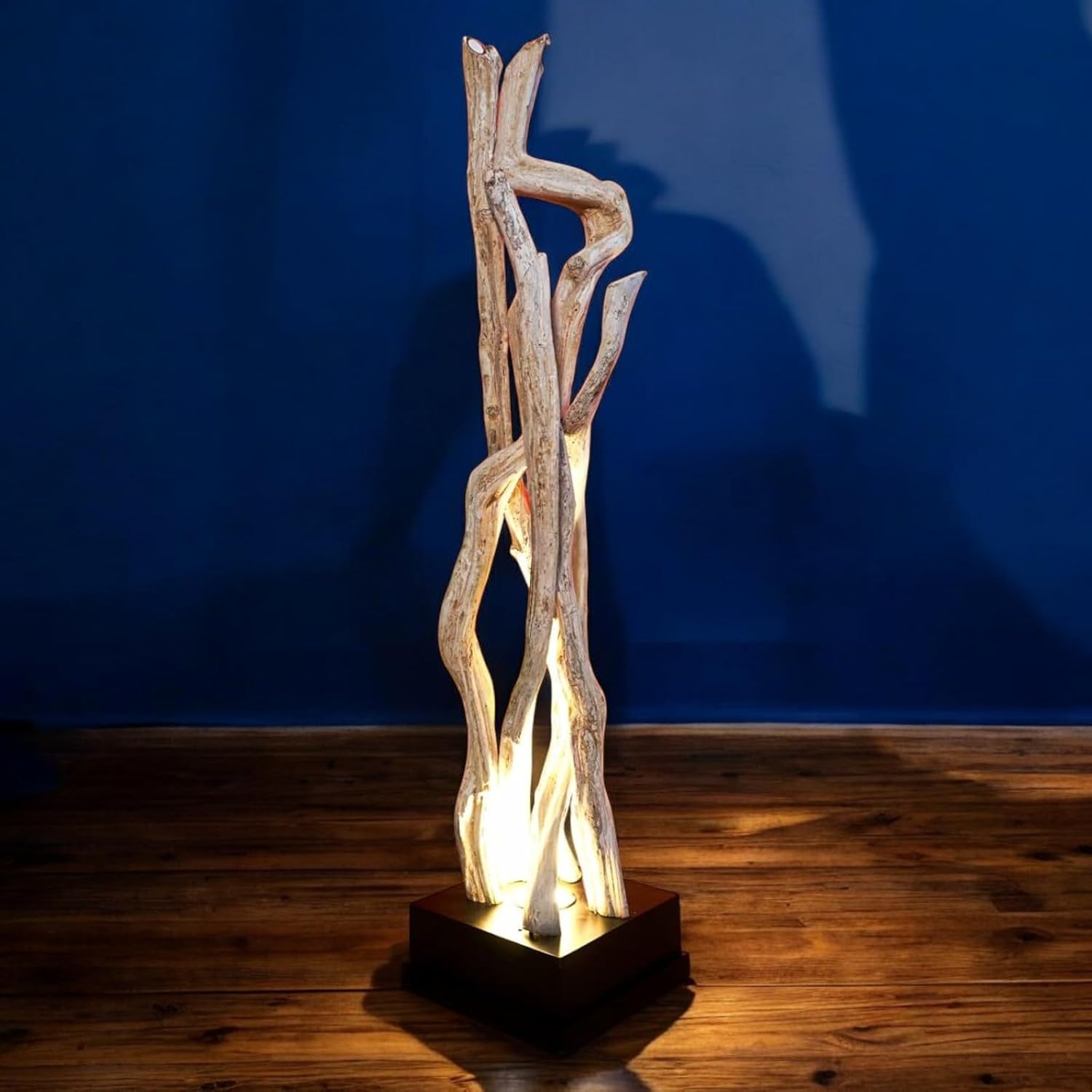 Kinaree Lianen Kokee - Lámpara de pie de madera (120 cm, ramas de lianas cultivadas naturalmente)-Craftgethaus