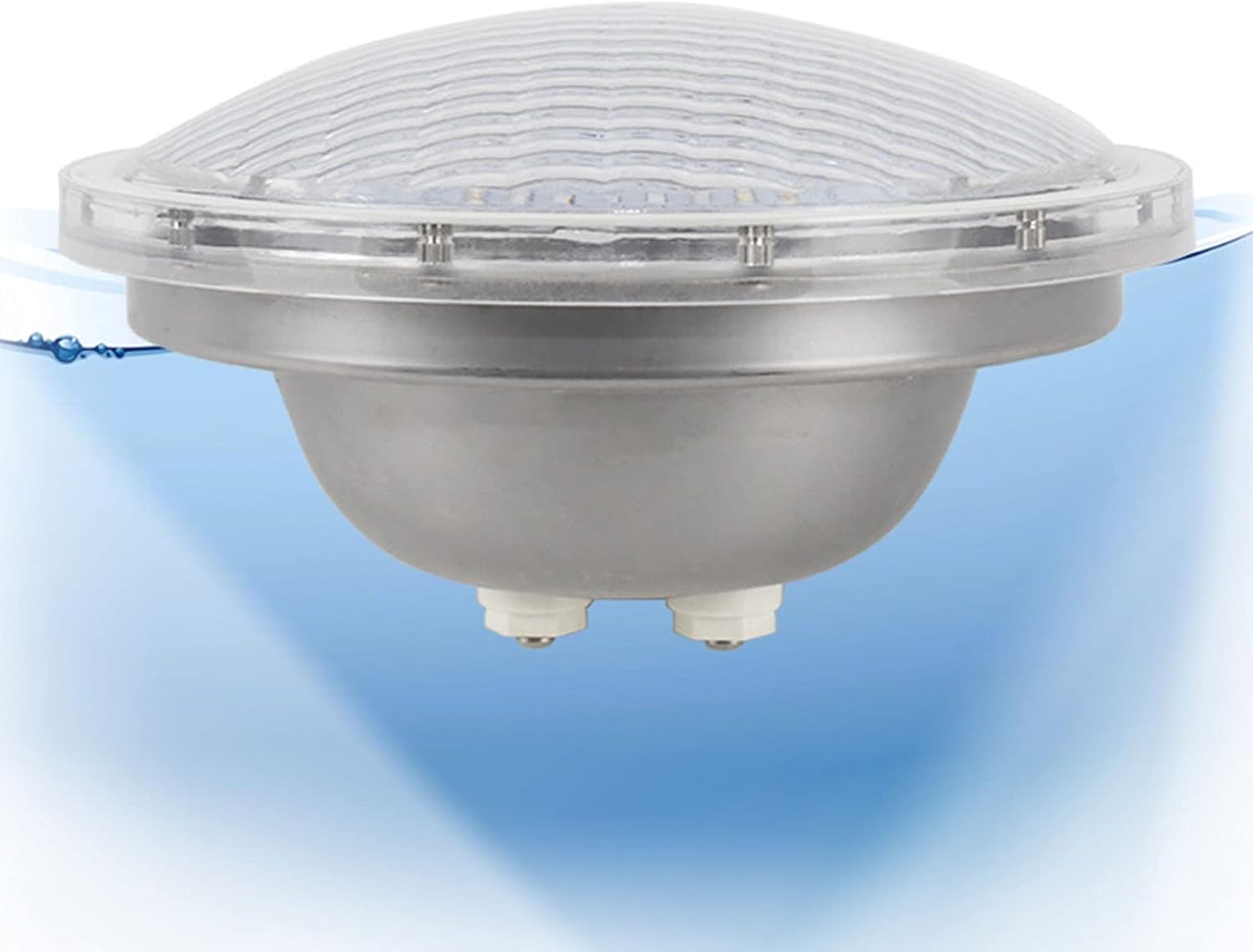 Bombilla LED PAR56 para piscina, 12 V, 24 W, luz blanca cálida, acero inoxidable 304, 4 estilos disponibles-Craftgethaus