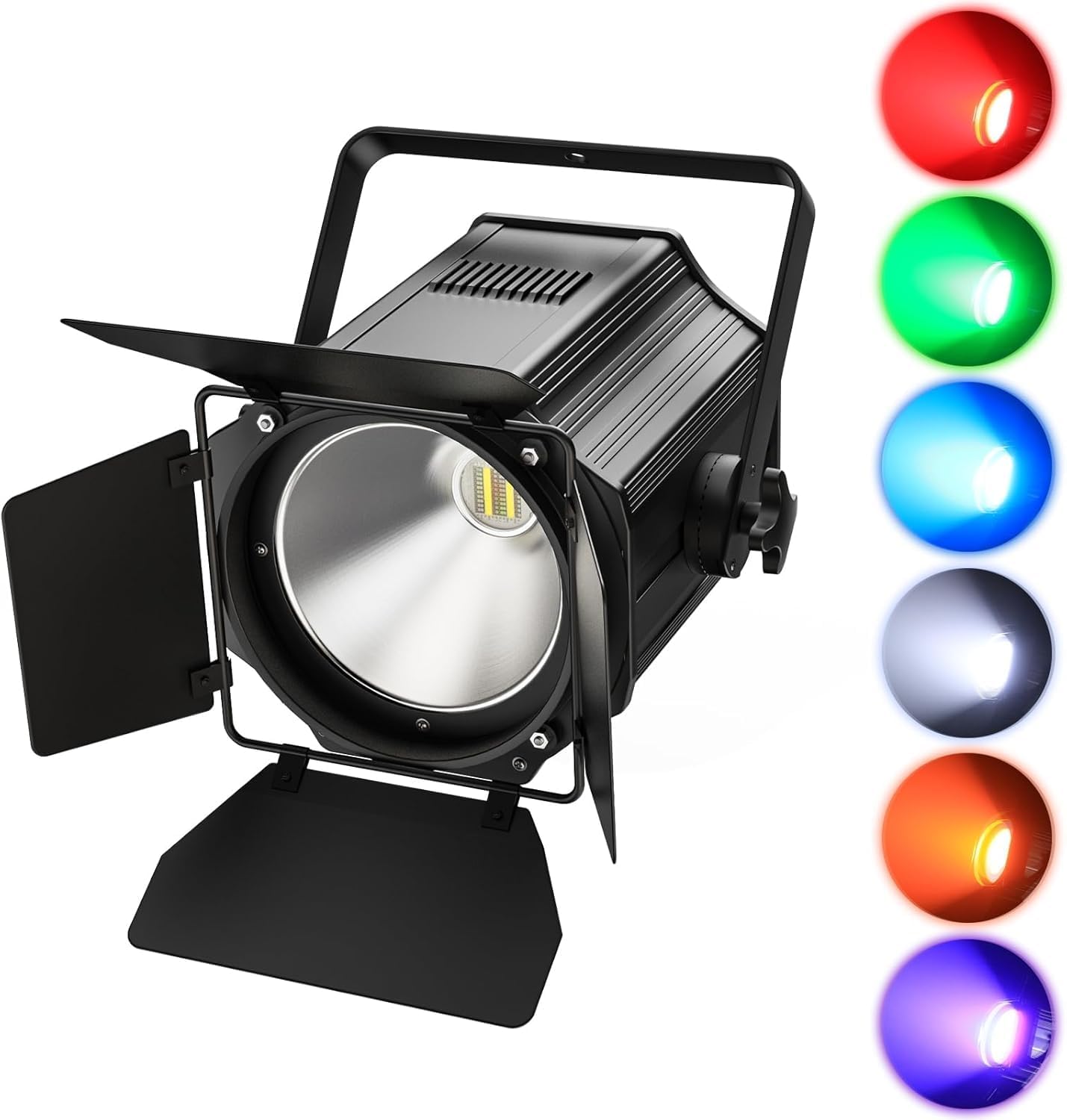 DayFlickerKX 200 W Foco par LED COB luz de discoteca con viseras, RGBWA+UV 3500-7500K Iluminación escénicaluz modo de DMX/Sonido/Maestro-Esclavo Luces de DJ para fiestas, bodas, teatro, Banda (1)-Craftgethaus